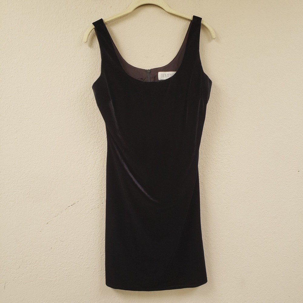 Ever Beauty Size 8 Black Velvet‎ Mini Dress Party Cocktail Christmas Sleeveless